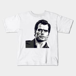 Henry Cavill as Argylle action movie 2024 graphic design Kids T-Shirt